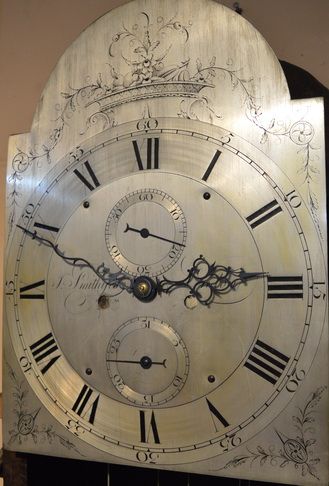 fig 1. Georgian Longcase Clock Chinese Decorated Smythes London Bolt And Shutter