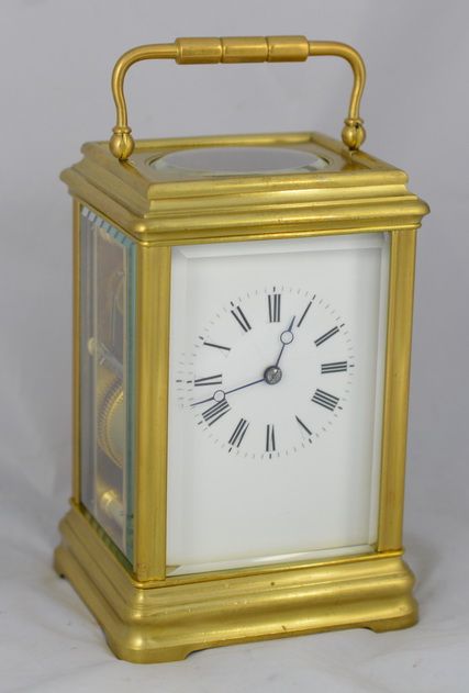 Cannelee Case Striking Carriage Clock