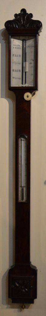 White & Barr Glasgow Mercury Stick Barometer.