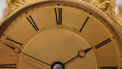 fig 1. Viner & Co London Fusee Rococo Ormolu Mantel Clock