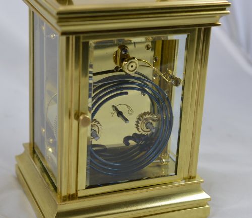 fig 1. Elkington Retailed French Striking Carriage Cclock
