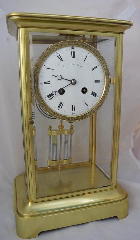 Four Glass Mantel Clock