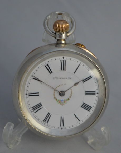 A Ladies Silver Pocket Watch by J.w. Benson