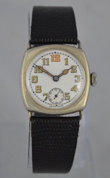 A Cushion Case Wristwatch