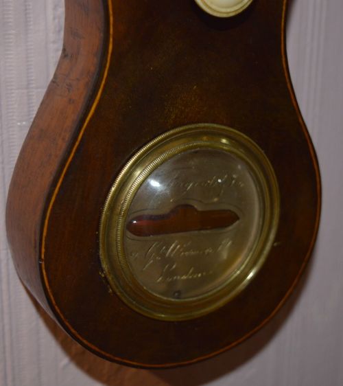 fig 1. Mahogany Mercury Barometer By Faglio of London