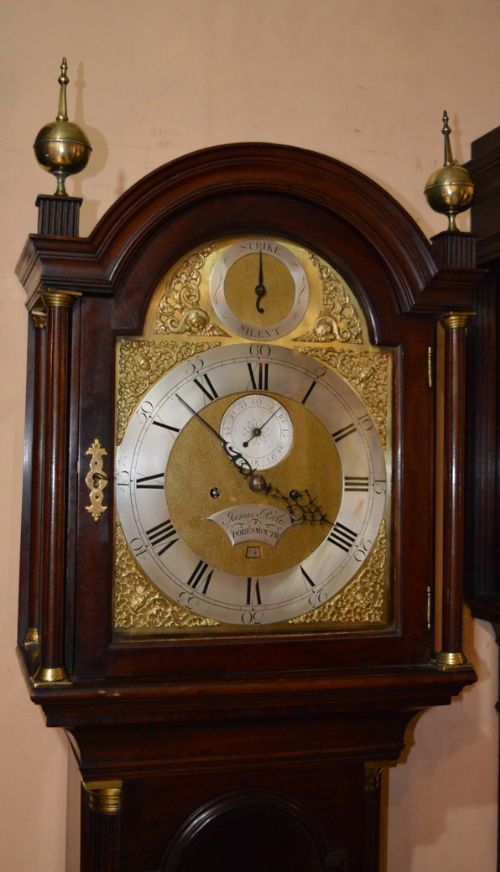 fig 2. Rule of Portsmouth Georgian Period Mahogany Longcase Clock