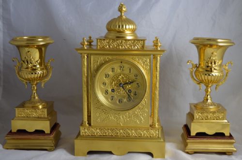 French Gilt Mantel Clock