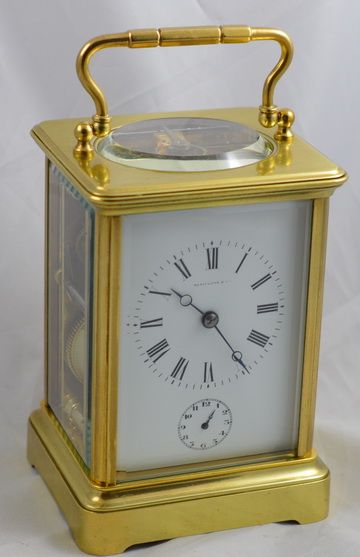 French Strike Alarm Carriage Clock.