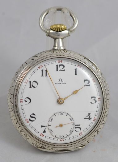 Silver Omega Pocket Watch