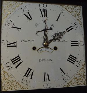 fig 1. Thomas Blundell Dublin Georgian Irish Longcase Clock