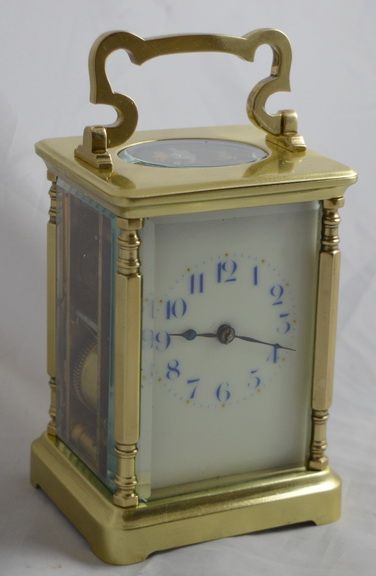 French Striking Carriage Clock Blue Numerals