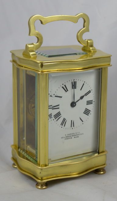 French Brass Douchine Cased Carriage Clock