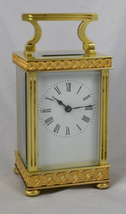 French Brass Decorative Carriage Clock