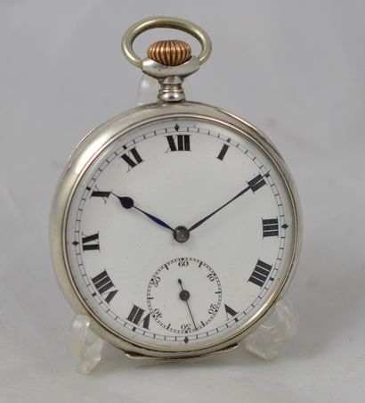 Silver Slim Cased Pocket Watch