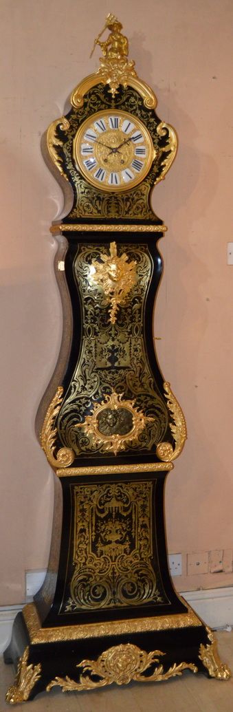 French Boulle Tortoishell Longcase Clock