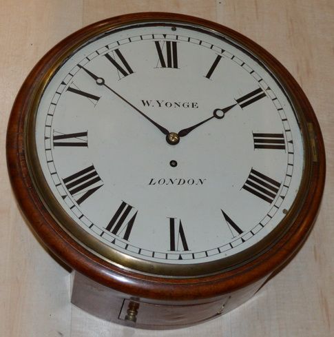 William Yonge of London Georgian Fusee Dial Wall Clock