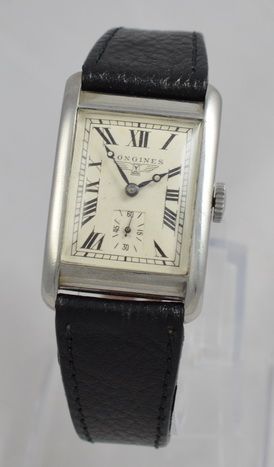 1933 Longines Steel 'Tank' Wristwatch