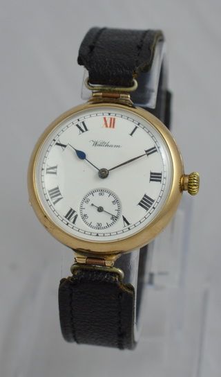 1915 Waltham 'Transitional' 15k Gold Wristwatch