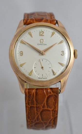 1950 14k Red Gold Omega Wristwatch