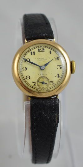 1930 9k Gold Zenith Wristwatch, Stewart, Glasgow