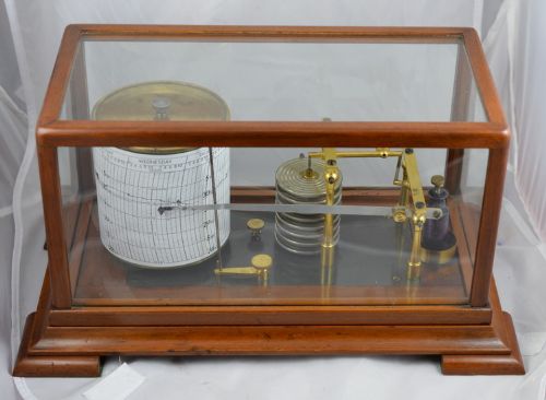 An Edwardian Walnut Barograph