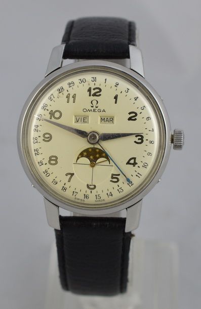 1947 Omega Cosmic Full Calendar Wristwatch