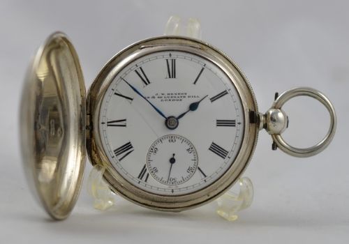 1876 Jw Benson, Silver Hunter Pocket Watch