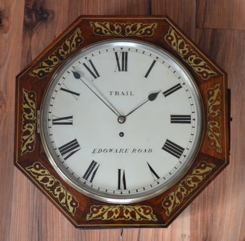 English Fusee Octagonal Dial Clock