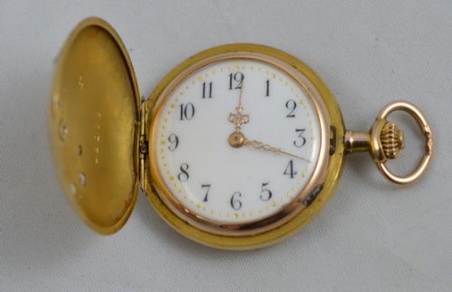 14k Gold and Diamond Pocket Watch
