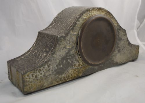fig 1. Pewter Arts and Crafts Mantel Clock