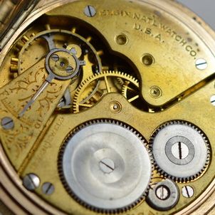 fig 1. Elgin Hunter Cased Pocket Watch, Wolf Bros, Cape Town