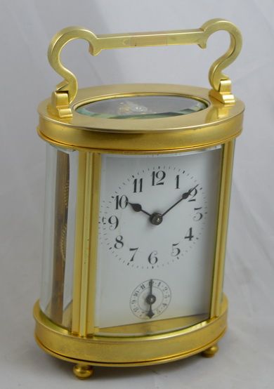 A French Oval Carriage Clock