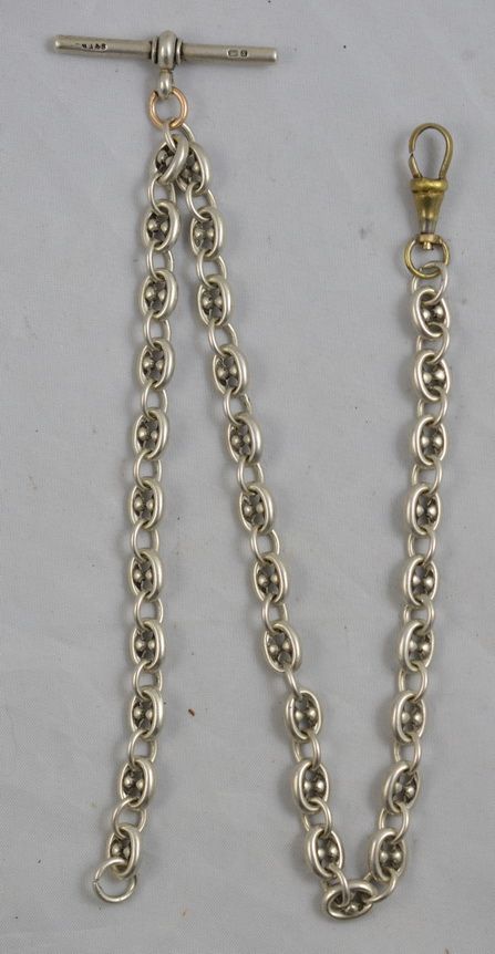 Silver Fancy Pocket Watch Chain