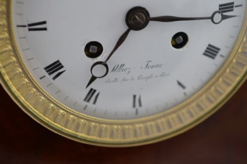 fig 1. A French Mantle Clock by Alliez Jeune, Paris