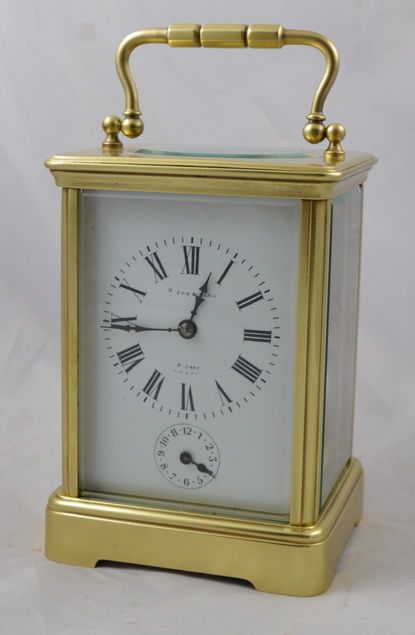 A French Striking Carriage Clock Retailed by Ploor & Sons, Madras