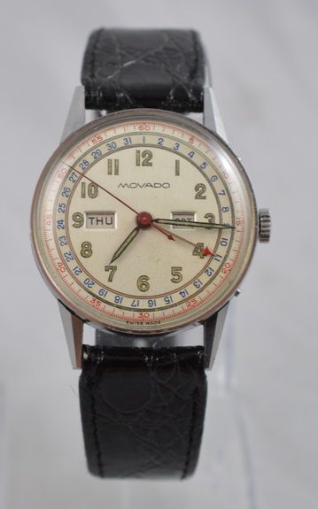 1950'S Movado Triple Calendar Gents Wristwatch