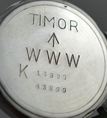 fig 1. Timor 'Dirty Dozen' WWW British Military Wristwatch