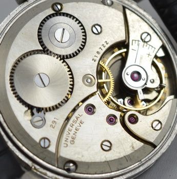 fig 1. 1944 Universal Geneve Full Calendar Wristwatch 