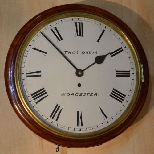 English Fusee Dial Clock, Davis, Worcester