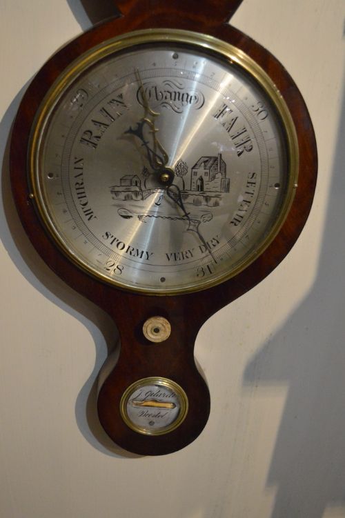 fig 1. Victorian Wheel Barometer, Gilardini, Bristol