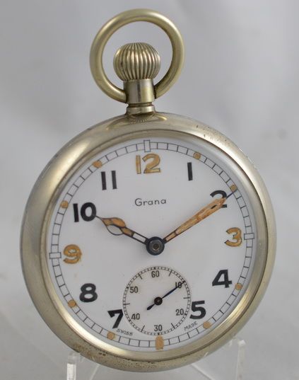 WWII Grana Gstp British Military Pocket Watch