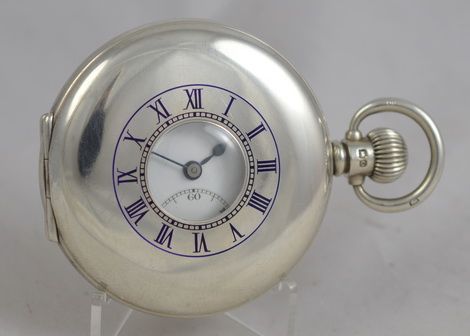 1939 Half Hunter Silver Pocket Watch Retailed by Mappin