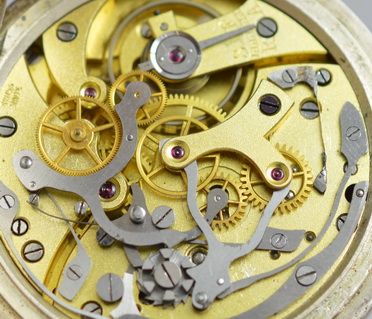 fig 1. 193 Chronograph Timer Silver Pocket Watch