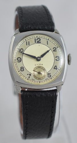 Cyma 'Cushion' Cased Wristwatch