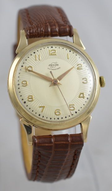 1954 Enicar Ultrasonic 9k Gold Wristwatch