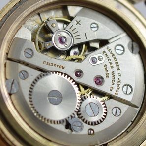 fig 1. 1954 Enicar Ultrasonic 9K Gold Wristwatch