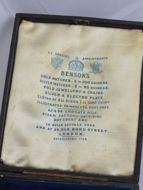 fig 1. 1895 JW Benson 'Ludgate' Midsize Pocket Watch