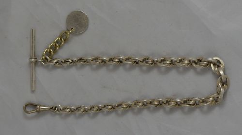 Silver Watch Chain with Thick Links