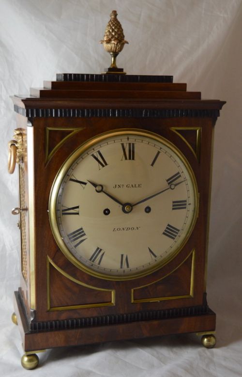 A Georgian Mahogany Bracket Clock by Gale, London