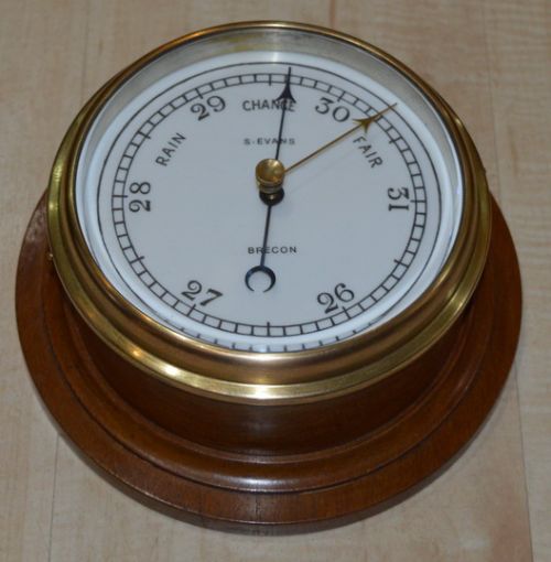 S Evans of Brecon Aneroid Ships Type Barometer